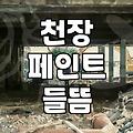 윗집 베란다 누수 때문에 천장 페인트가 들떴어요