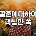 결혼에 대하여: 현실적인 고민과 우리들의 속사정