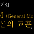 GM 침몰의 교훈