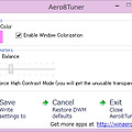 Windows 8의 창 색상과 투명도를 맘대로 - Aero8Tuner