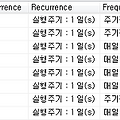 쿼리를 이용한 JOB 스케줄러 상세보기
