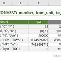 [기타 함수] 엑셀 CONVERT 로 단위 변환하기 - 2