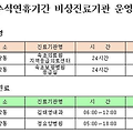 2016 추석연휴기간 병원약국 비상진료기관 운영현황