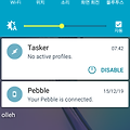 갤럭시폴더 상단바 내렸을 때 모습