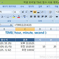 [엑셀 모바일] 시간 생성 TIME 함수 배우기