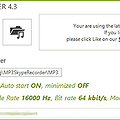 Skyp​​e 채팅 음성을 MP3로 저장하기 - MP3 Skype Recorder