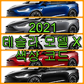 2021 테슬라 모델 X 색상 코드(컬러코드) 및 자동차 붓펜(카페인트) 파는 곳