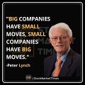 Big companies have small moves, small companies have big moves.