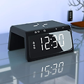 [아마존 직배] 디지털 알람 시계 스마트폰 무선 충전기 침대 옆 야간등 QC3.0