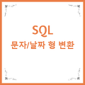 SQL 문자/날짜 형 변환  -  TO_CHAR  /  TO_DATE / DATE_FORMAT / STR_TO_DATE / CONVERT