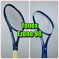 요넥스 테니스라켓 커스텀 도색 이존 98 - 유광 블루 화이트 데칼