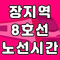 장지역 8호선 시간표 노선도 (첫차, 막차 시간, 서울 지하철)