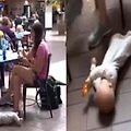 자기들 쉬겠다고 갓난아기 ‘쇼핑몰 바닥’에 눕혀 놓은 부부