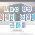 Mac 인터넷 복구 모드 키 조합