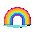 무료 무지개 일러스트 PNG , 無料の虹のイラスト