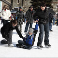 캐나다 여행 #15 - 퀘벡시티의 성문 앞 광장은 스케이트장