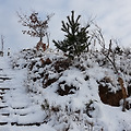속초 청대산 눈 온 오후의 풍경