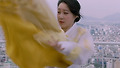 추석 일기예보하다 한복 펄럭
