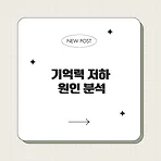 기억력을 떨어뜨리는 원인과 이를 극복하는 방법