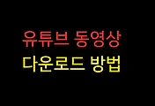 유튜브 동영상 다운로드 하는 방법(무설치 초간단 방법)