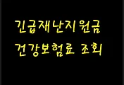 긴급재난지원금 선정기준(표), 건강보험료 조회방법