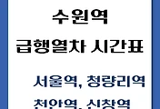 썸네일-수원역에서 타는 서울역, 청량리, 천안, 신창행 급행열차 시간표