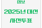 정보 | 2025년 대선 사전 투표 일정과 투표소 정보 알아보는 법