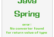 Java | Spring boot | 오류 No converter found for return value of type