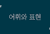 외국어 학습 방향 | 어휘와 표현