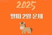 2025년 을사년 『말띠』 2월 운세 썸네일