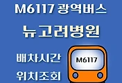 썸네일-M6117번 뉴고려병원 광역버스 배차시간, 첫차, 막차, 정류장 위치 안내