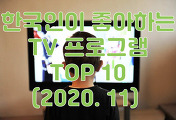 썸네일-한국인이 좋아하는 TV프로그램 TOP 10 (2020년 11월)