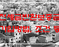 전세금 반환보증보험 가입조건 가입방법 가입시기 알아볼께요.