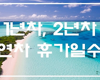 1년차 2년차 연차 휴가일수 계산, 연가 발생기준