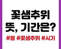 꽃샘추위 기간, 뜻, 시기는 언제?