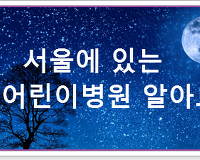 서울에 있는 달빛어린이병원 위치 및 진료시간 등 총정리