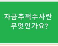 자금추적수사란 무엇인가요?