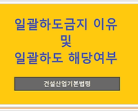 일괄하도급 금지 이유 및 일괄하도급 해당 여부