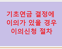 기초연금 결정에 이의가 있을 경우 이의신청 절차