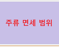 주류 면세 범위