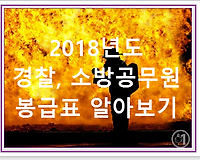 2018 경찰공무원, 소방공무원 봉급표 및 수당 등 알아보기