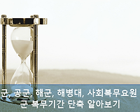 육군, 공군, 해군, 해병대, 사회복무요원 등 군 복무기간 단축 정리했어요
