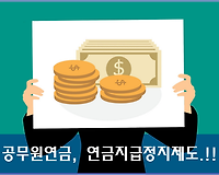 공무원연금, 전부 또는 일시 정지되는 연금지급 정지제도 알아보기