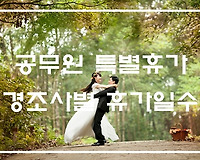 공무원 특별휴가 규정 (경조사편), 경조사 휴가일수, 시작일 등 알아보기