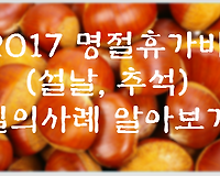 2017 공무원 명절휴가비(설날, 추석) 질의사례 알아보기