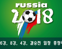 러시아 월드컵 16강, 8강, 4강, 34위, 결승전 일정 한눈에 보기