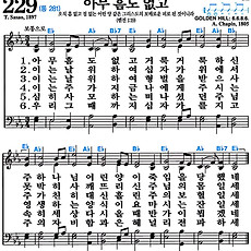[찬송가 229장] 아무 흠도 없고 #가사/악보/NWC/MP3 다운로드