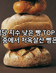 혈당 지수 낮은 빵 TOP 5 - 이 중에서 저옥살산 빵은?