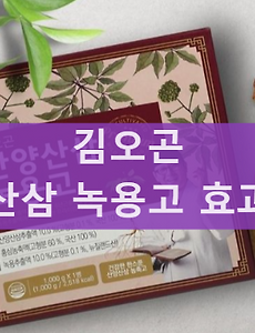 김오곤 산삼녹용고 섭취후기와 효능 성분 알아보기 부작용까지 썸네일