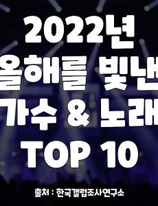 썸네일-2022년 올해를 빛낸 가수 & 노래 TOP 10